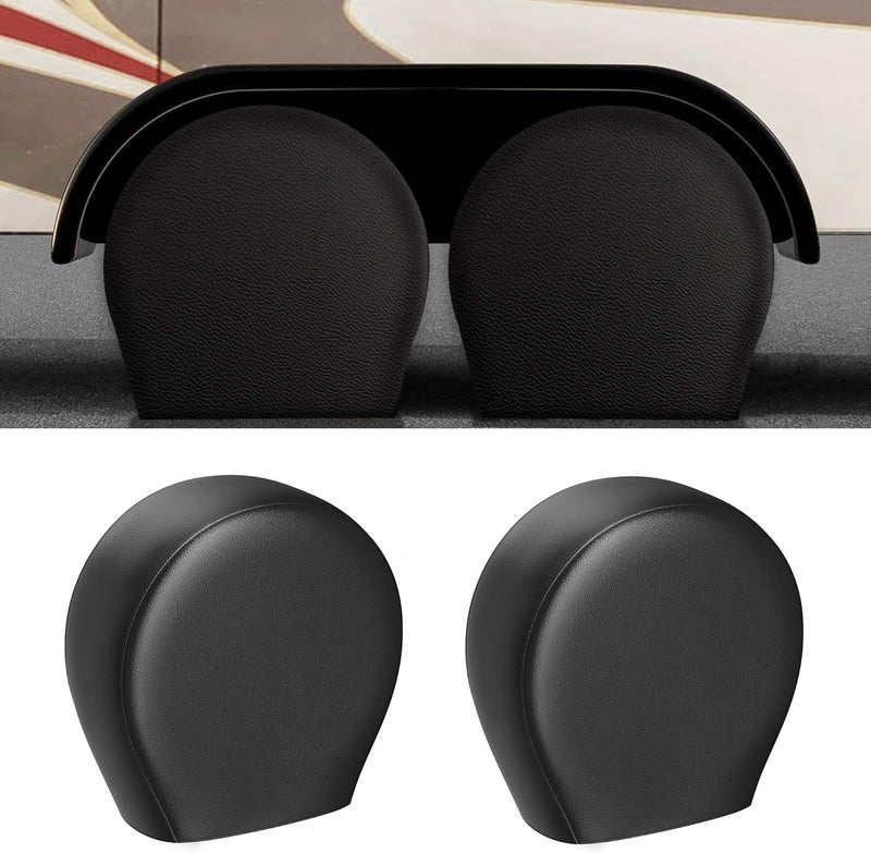 MOONET PU Thickening Leather Tire Wheel Covers 2 Pack- Tough Tire Wheel Protector for Truck,SUV,Motorhome,Camper,Trailer,RV - Universal Fits Tire Diameters 27-29 inches,Black - Image 1